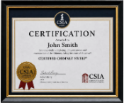 CSIA Certified Dryer Chimney Sweep certification